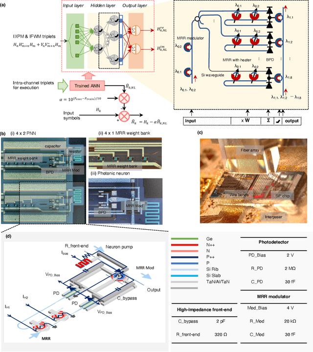 Figure 1 for Silicon photonic-electronic neural network for fibre nonlinearity compensation