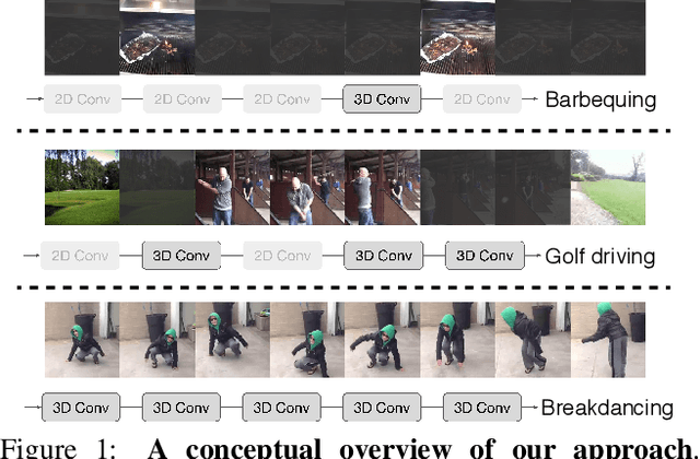 Figure 1 for 2D or not 2D? Adaptive 3D Convolution Selection for Efficient Video Recognition