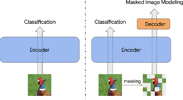 Figure 1 for Improve Supervised Representation Learning with Masked Image Modeling