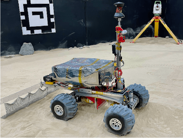 Figure 1 for CraterGrader: Autonomous Robotic Terrain Manipulation for Lunar Site Preparation and Earthmoving