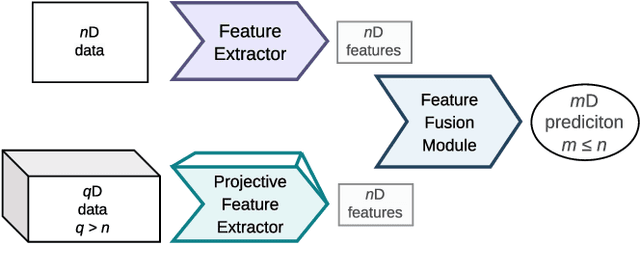 Figure 1 for Deep Multimodal Fusion of Data with Heterogeneous Dimensionality via Projective Networks