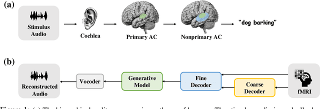 Figure 1 for Reverse the auditory processing pathway: Coarse-to-fine audio reconstruction from fMRI