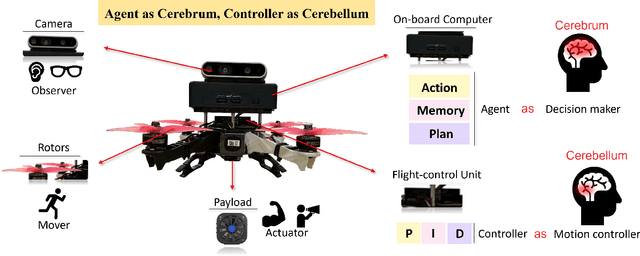 Figure 1 for Agent as Cerebrum, Controller as Cerebellum: Implementing an Embodied LMM-based Agent on Drones