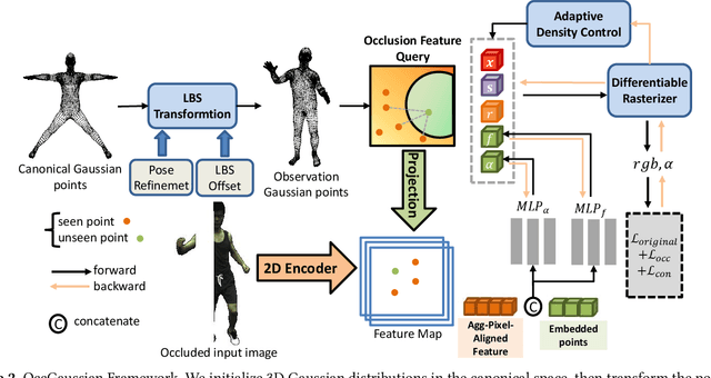 Figure 2 for OccGaussian: 3D Gaussian Splatting for Occluded Human Rendering