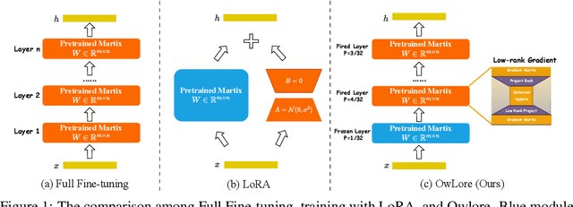 Figure 1 for OwLore: Outlier-weighed Layerwise Sampled Low-Rank Projection for Memory-Efficient LLM Fine-tuning