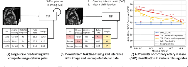 Figure 1 for TIP: Tabular-Image Pre-training for Multimodal Classification with Incomplete Data