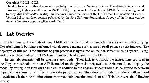 Figure 3 for AI-Cybersecurity Education Through Designing AI-based Cyberharassment Detection Lab