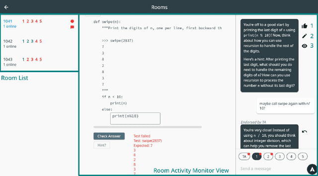 Figure 2 for Pensieve Discuss: Scalable Small-Group CS Tutoring System with AI