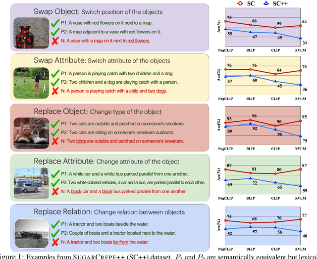 Figure 1 for SUGARCREPE++ Dataset: Vision-Language Model Sensitivity to Semantic and Lexical Alterations