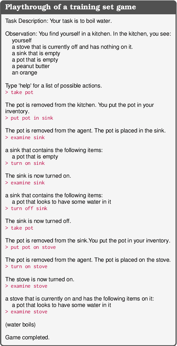 Figure 3 for ByteSized32: A Corpus and Challenge Task for Generating Task-Specific World Models Expressed as Text Games