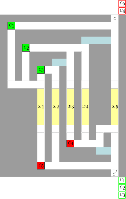 Figure 4 for Fine-Grained Complexity Analysis of Multi-Agent Path Finding on 2D Grids