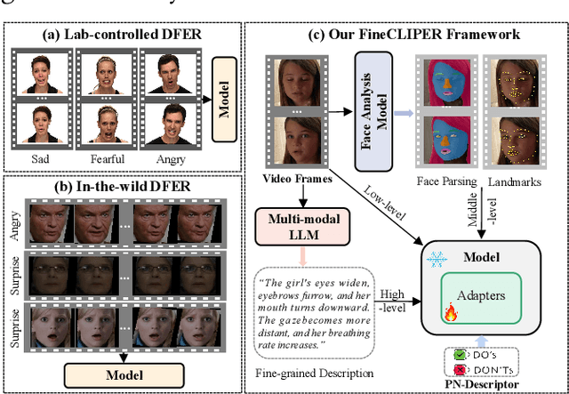 Figure 1 for FineCLIPER: Multi-modal Fine-grained CLIP for Dynamic Facial Expression Recognition with AdaptERs