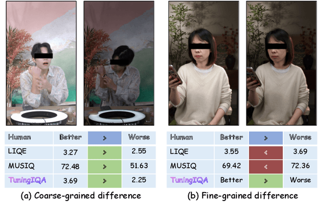Figure 1 for TuningIQA: Fine-Grained Blind Image Quality Assessment for Livestreaming Camera Tuning