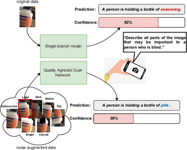 Figure 1 for Quality-agnostic Image Captioning to Safely Assist People with Vision Impairment