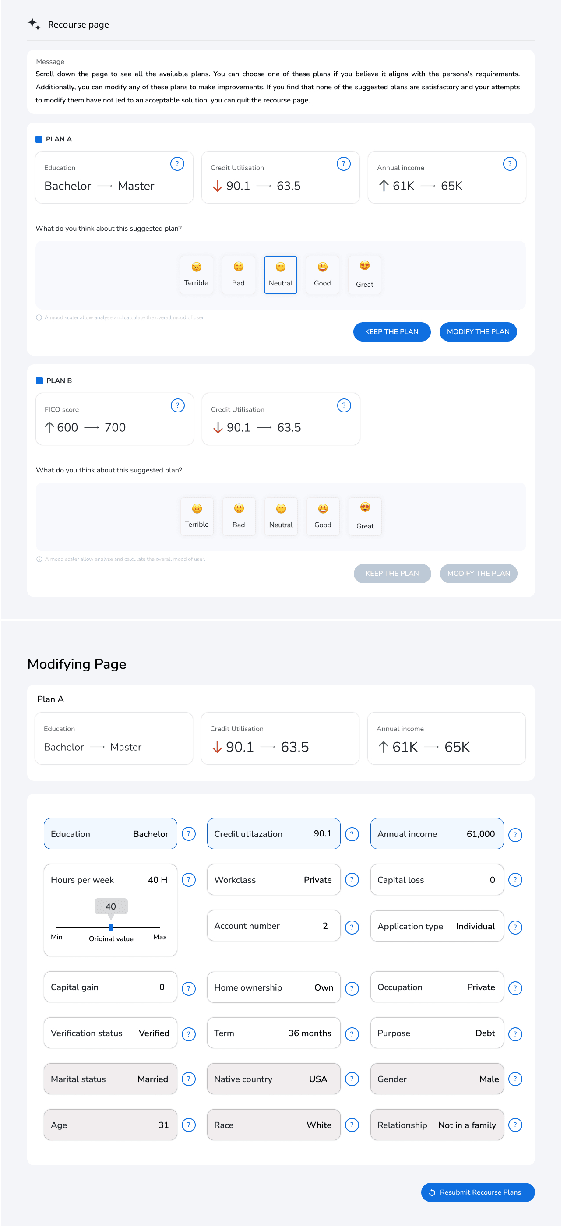 Figure 2 for Exploiting Preference Elicitation in Interactive and User-centered Algorithmic Recourse: An Initial Exploration