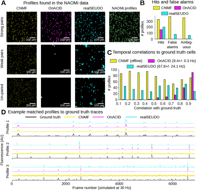 Figure 3 for realSEUDO for real-time calcium imaging analysis