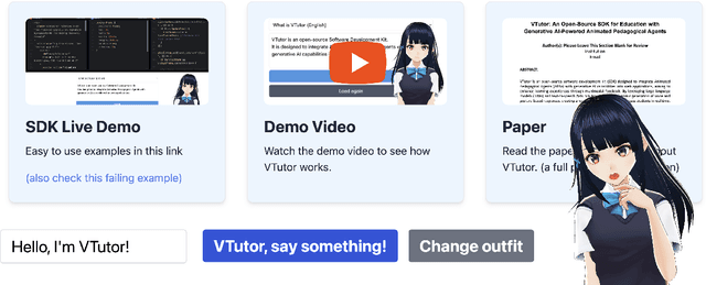 Figure 1 for VTutor: An Open-Source SDK for Generative AI-Powered Animated Pedagogical Agents with Multi-Media Output