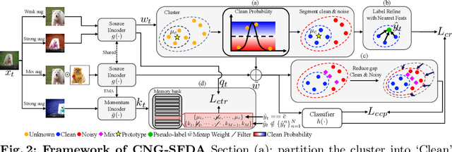 Figure 3 for CNA-TTA: Clean and Noisy Region Aware Feature Learning within Clusters for Online-Offline Test-Time Adaptation