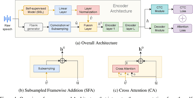 Figure 1 for Efficient infusion of self-supervised representations in Automatic Speech Recognition