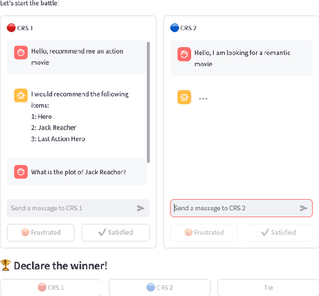Figure 3 for CRS Arena: Crowdsourced Benchmarking of Conversational Recommender Systems