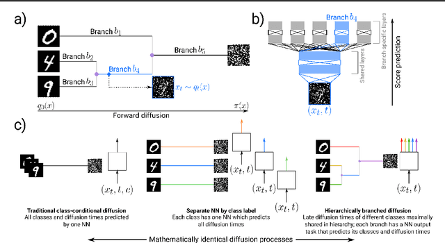 Figure 1 for Hierarchically branched diffusion models for efficient and interpretable multi-class conditional generation