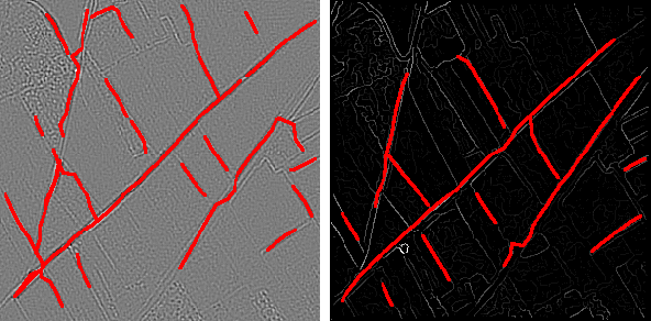 Figure 4 for Choix d'un espace de représentation image adapté à la détection de réseaux routiers