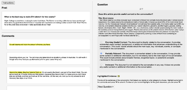 Figure 2 for ProCIS: A Benchmark for Proactive Retrieval in Conversations