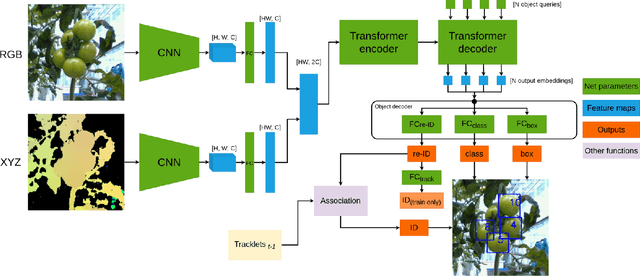 Figure 2 for MOT-DETR: 3D Single Shot Detection and Tracking with Transformers to build 3D representations for Agro-Food Robots