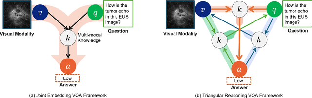 Figure 1 for Tri-VQA: Triangular Reasoning Medical Visual Question Answering for Multi-Attribute Analysis