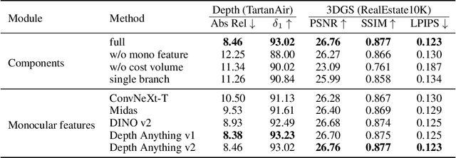 Figure 3 for DepthSplat: Connecting Gaussian Splatting and Depth