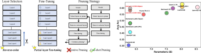 Figure 1 for Reassessing Layer Pruning in LLMs: New Insights and Methods