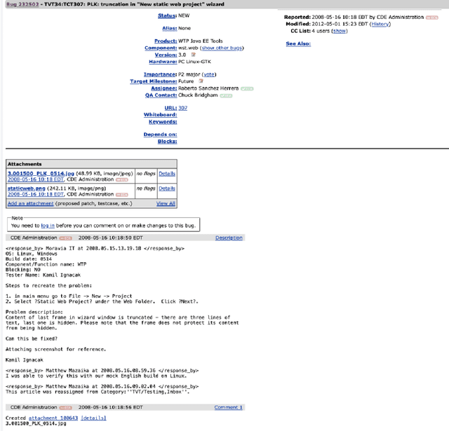 Figure 1 for Automated Bug Report Prioritization in Large Open-Source Projects