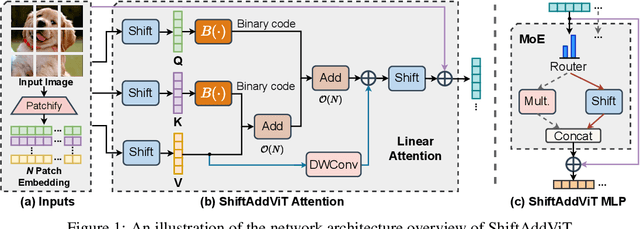 Figure 2 for ShiftAddViT: Mixture of Multiplication Primitives Towards Efficient Vision Transformer