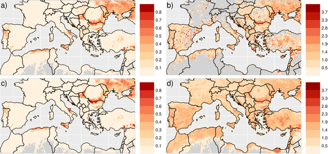 Figure 4 for Insights into the drivers and spatio-temporal trends of extreme Mediterranean wildfires with statistical deep-learning