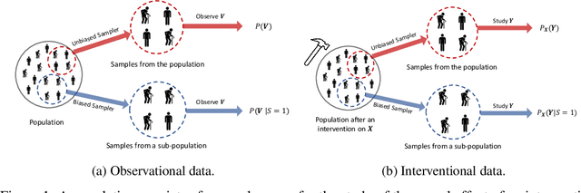Figure 1 for Causal Effect Identification in a Sub-Population with Latent Variables
