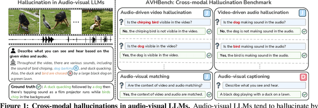 Figure 1 for AVHBench: A Cross-Modal Hallucination Benchmark for Audio-Visual Large Language Models