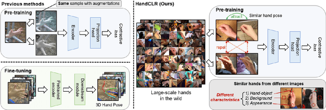 Figure 1 for Pre-Training for 3D Hand Pose Estimation with Contrastive Learning on Large-Scale Hand Images in the Wild