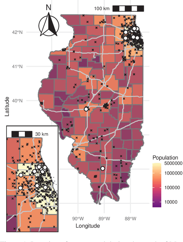 Figure 1 for Forecasting West Nile Virus with Graph Neural Networks: Harnessing Spatial Dependence in Irregularly Sampled Geospatial Data