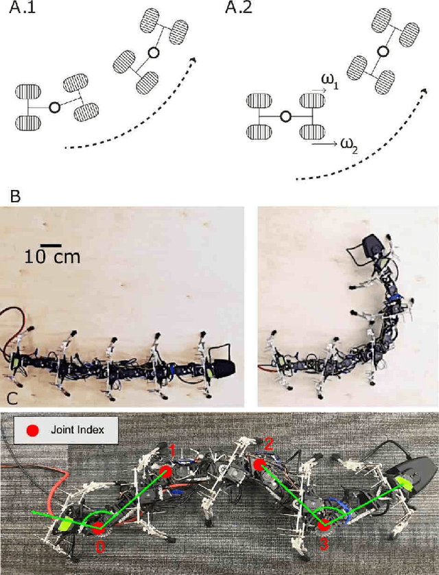 Figure 1 for Steering Elongate Multi-legged Robots By Modulating Body Undulation Waves