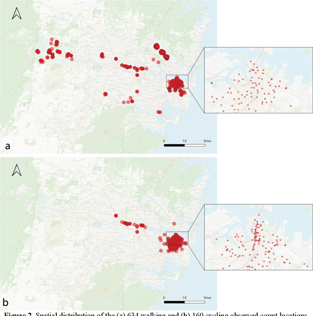 Figure 4 for Modeling Large-Scale Walking and Cycling Networks: A Machine Learning Approach Using Mobile Phone and Crowdsourced Data