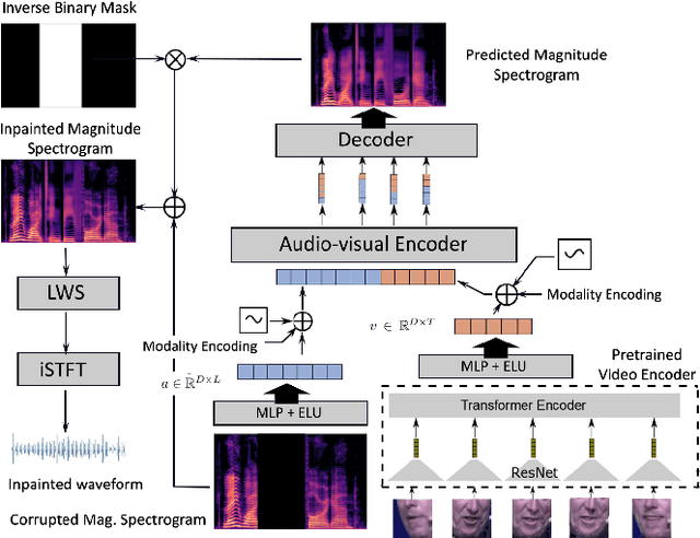 Figure 1 for Speech inpainting: Context-based speech synthesis guided by video