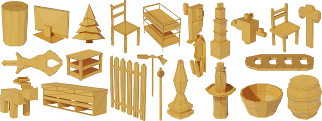 Figure 4 for LLaMA-Mesh: Unifying 3D Mesh Generation with Language Models