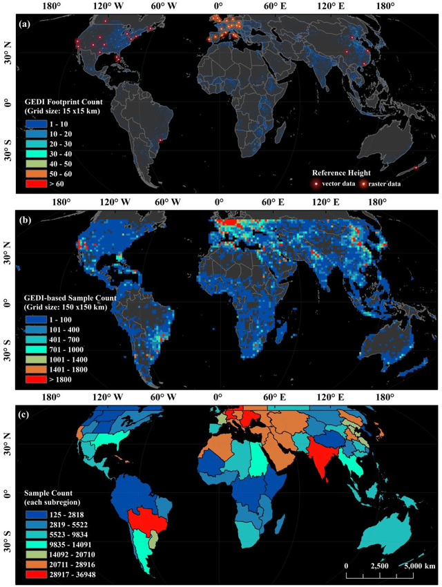 Figure 2 for A global product of fine-scale urban building height based on spaceborne lidar