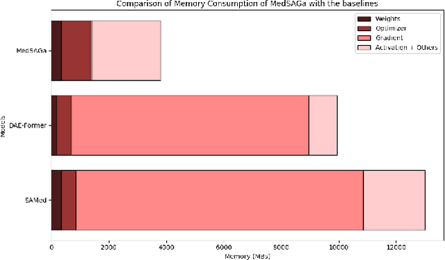 Figure 1 for MedSAGa: Few-shot Memory Efficient Medical Image Segmentation using Gradient Low-Rank Projection in SAM