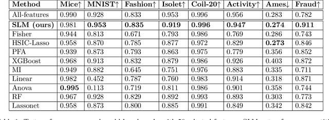 Figure 2 for SLM: End-to-end Feature Selection via Sparse Learnable Masks