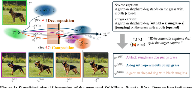 Figure 1 for SplitFlow: Flow Decomposition for Inversion-Free Text-to-Image Editing