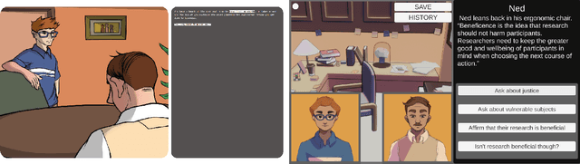 Figure 3 for Clicking some of the silly options: Exploring Player Motivation in Static and Dynamic Educational Interactive Narratives