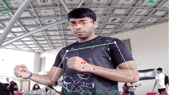 Figure 4 for Economical Quaternion Extraction from a Human Skeletal Pose Estimate using 2-D Cameras