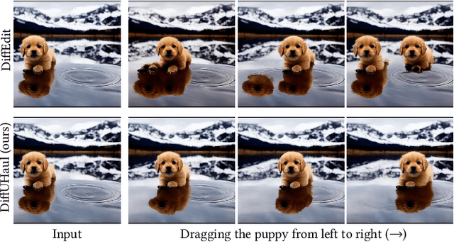 Figure 3 for DiffUHaul: A Training-Free Method for Object Dragging in Images