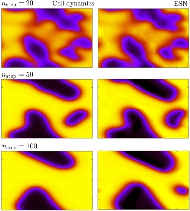 Figure 2 for Echo State network for coarsening dynamics of charge density waves